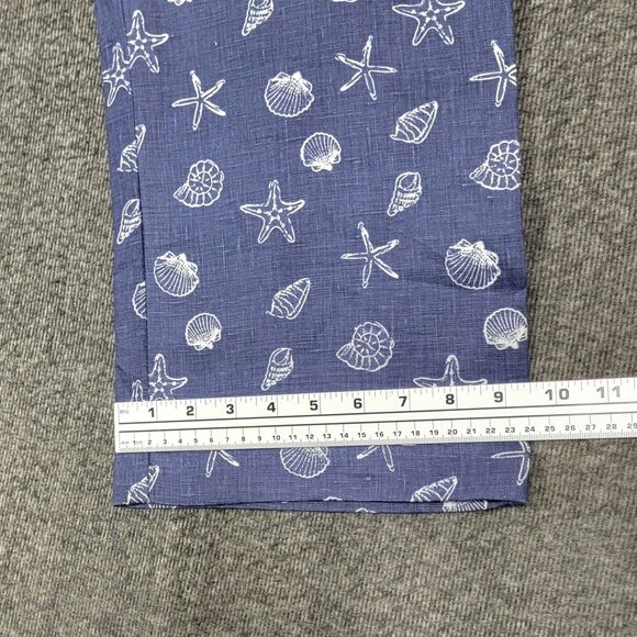 Coldwater Creek Pants Womens 16 Seashell Blue 100% Linen Wide Leg Elastic Waist - Picture 7 of 12